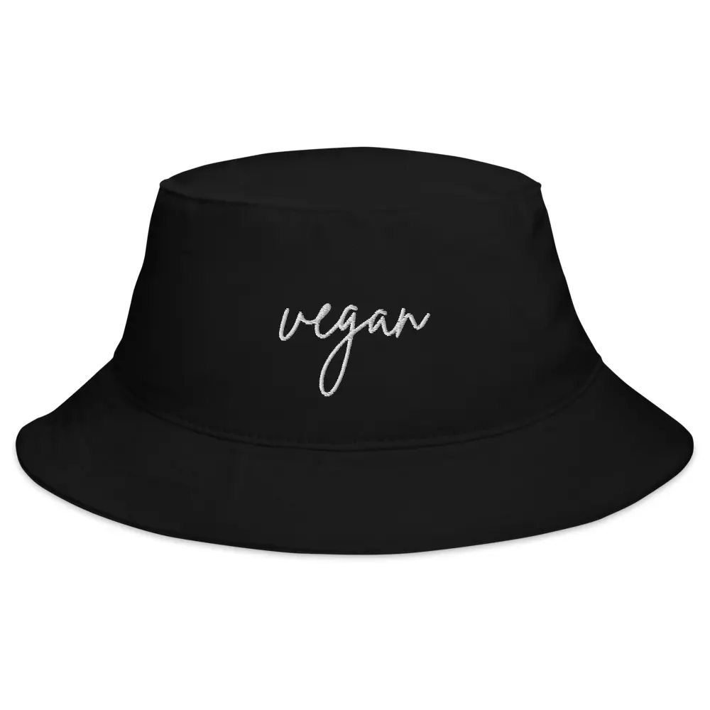 Vegan Embroidered Bucket Hat
