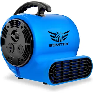 Air Mover Blower Fan, Industrial 1/3HP 1200CFM Monster Floor Blower Carpet Dryers - 3 Speeds Switch, 4 Adjustable Angles, 15FT Long Cord, Stackable - 2026 Upgraded