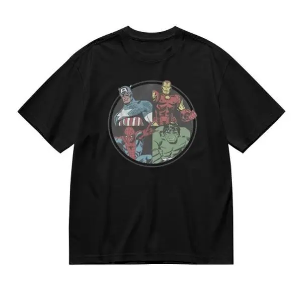 Marvel Avengers Spider-Man Graphic Short Sleeve T-Shirt, Soft Cotton Casual Anime Tee, Unisex For Teens, Trendy Streetwear, Comfortable Versatile Fashion Top