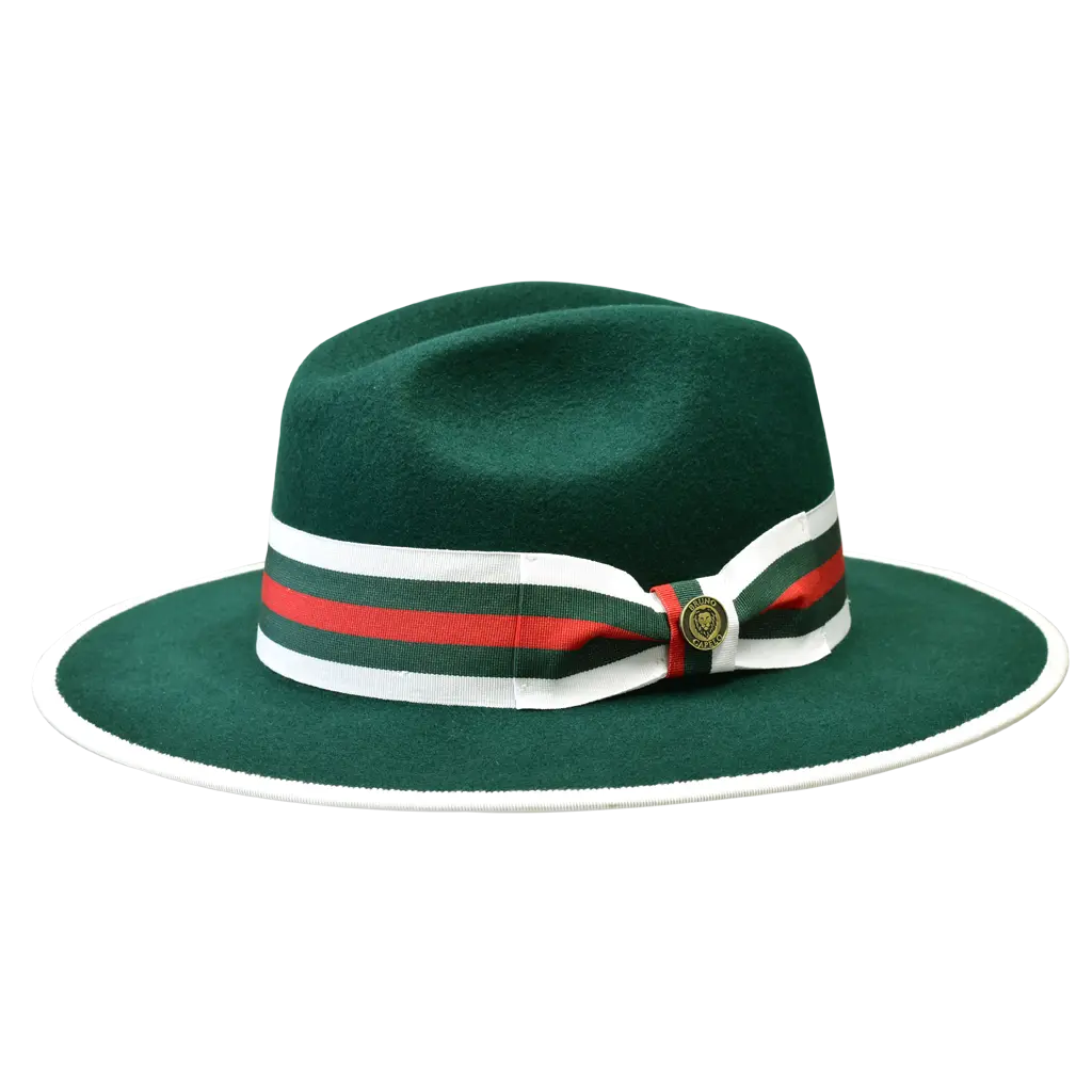Wesley Collection 100% Australian Wool Fedora Hat with 3" Brim Grosgrain Ribbon & Satin Lined Interior