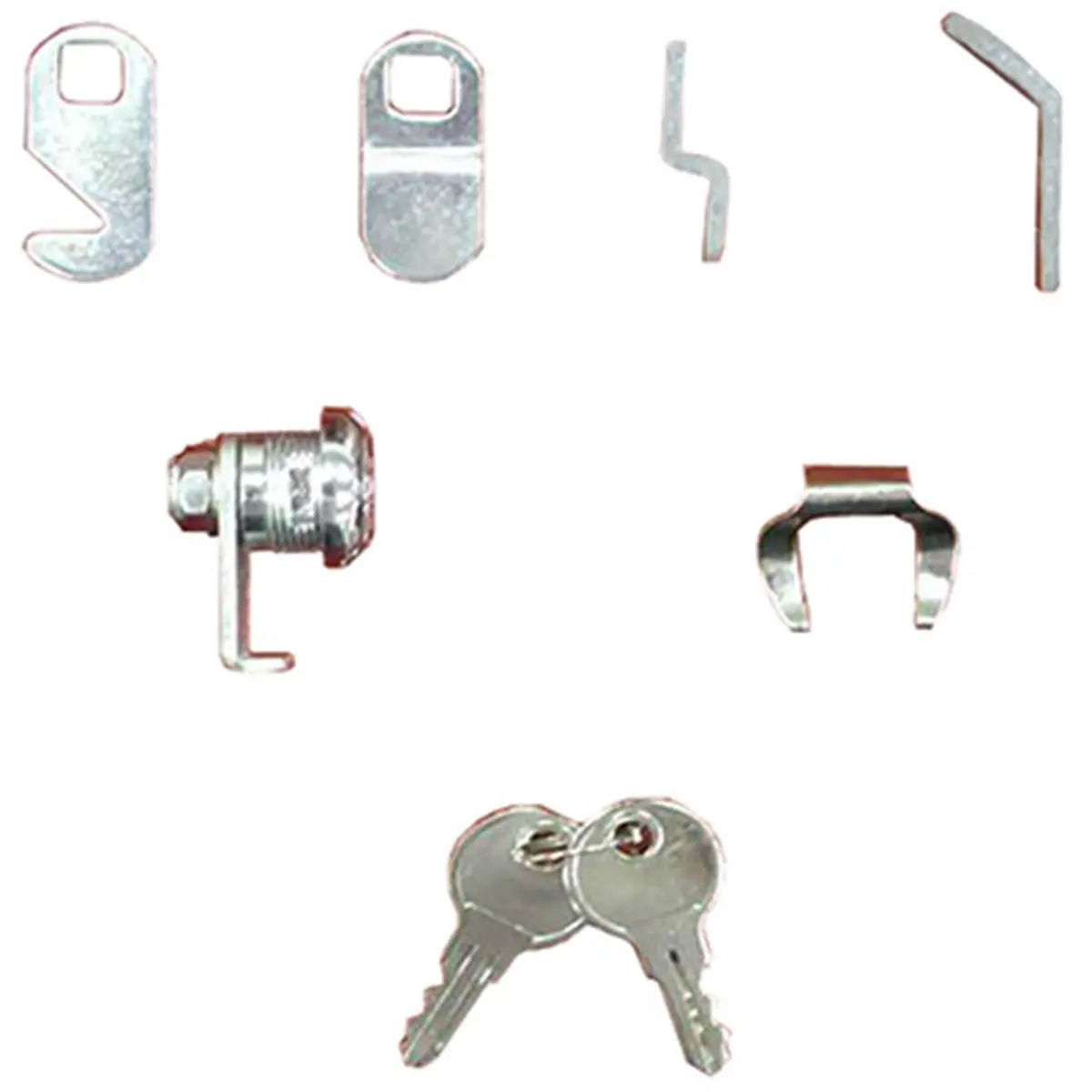 212 MAIN Universal Replacement Mailbox Lock - Gray Metal Universal Lock, Pack of 4