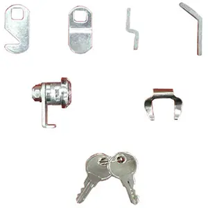 Solar Group LOCKST08 Universal Replacement Mailbox Lock Gray Metal Pack of 4