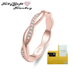 Synthetic Moissanite Wedding Band,Wedding Ring for Women Stackable Eternity Rings for Her Size 6-10