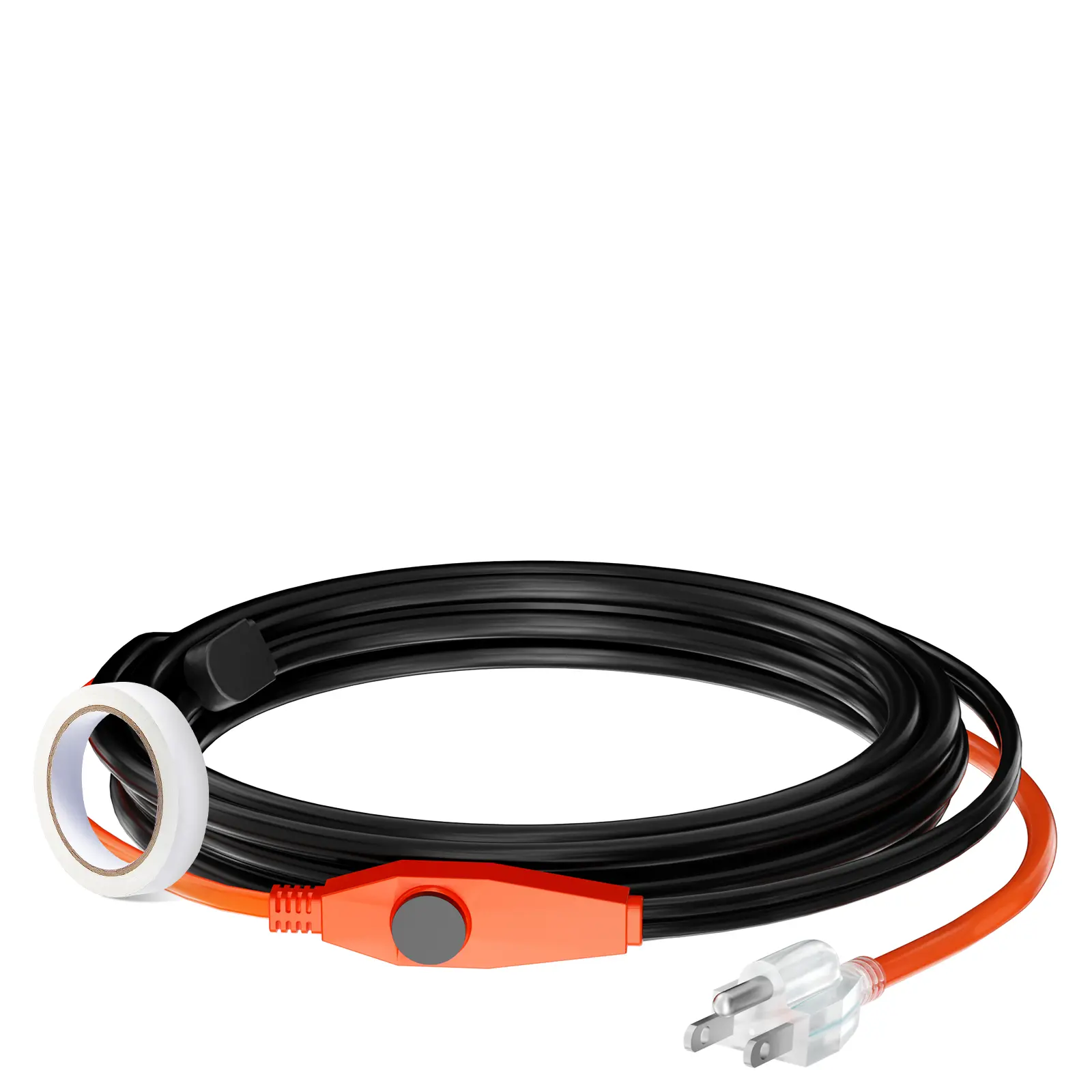 【summerfinds】VEVOR Pipe Heating Cable, 12FT 7W/FT Heat Tape for Pipes with Built-in Thermostat, Water Pipe Heat Cable Protects PVC Hose, Metal and Plastic Pipe from Freezing