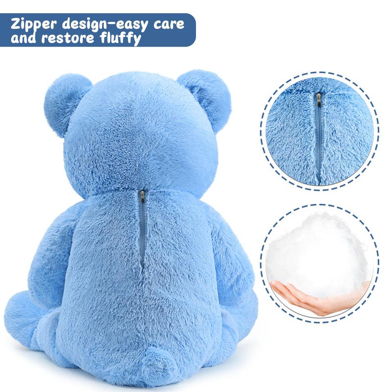 MaoGoLan 51" Giant Teddy Bear Stuffed Animal, Big Teddy Bear for Girlfriend, Kids and Friends, Large Teddy Bear for Birthday, Valentine's Day and Christmas (Blue)