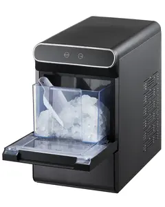 Countertop Nugget Ice Maker 37 Lbs Per Day 24 Hours Self Cleaning With Scoop Basket For Home Bar And Kitchen Countertop, Portable Compact Nugget Ice Maker, Easy Setup No Water Line Required Fast Ice Production