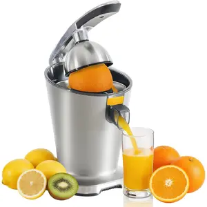 Electric Citrus Juicer Machines - Compact, Modern Automatic Squeezer with Soft Grip Handle, Small Footprint for Citrus Juicing