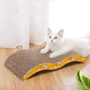 Corrugated Cardboard Cat Scratcher Bed, Multi-Functional Cat Lounge & Scratch Pad for Feline Resting & Scratching Needs
