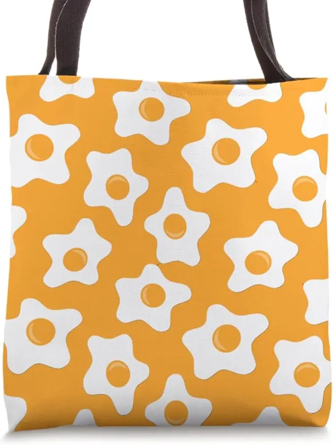 70s Retro Orange Daisy Eggs Tote Bag totebag girlie