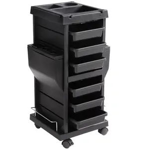 summervibes VEVOR Ultimate Salon Trolley Cart, Lockable Beauty Salon Cart for Stylist with 6 Removable Drawers Tool Holder, Plastic Hairdressing Rolling Cart with Lockable Wheels for Beauty SPA Barber