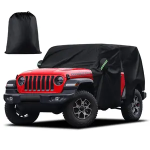 Cab Cover for Jeep Wrangler 2 Door 1987-2025 & Top Off, Migaven Waterproof Jeep Wrangler Rain Covers 2 Door with Driver Door Zipper All Weather Snow Rain UV Protection