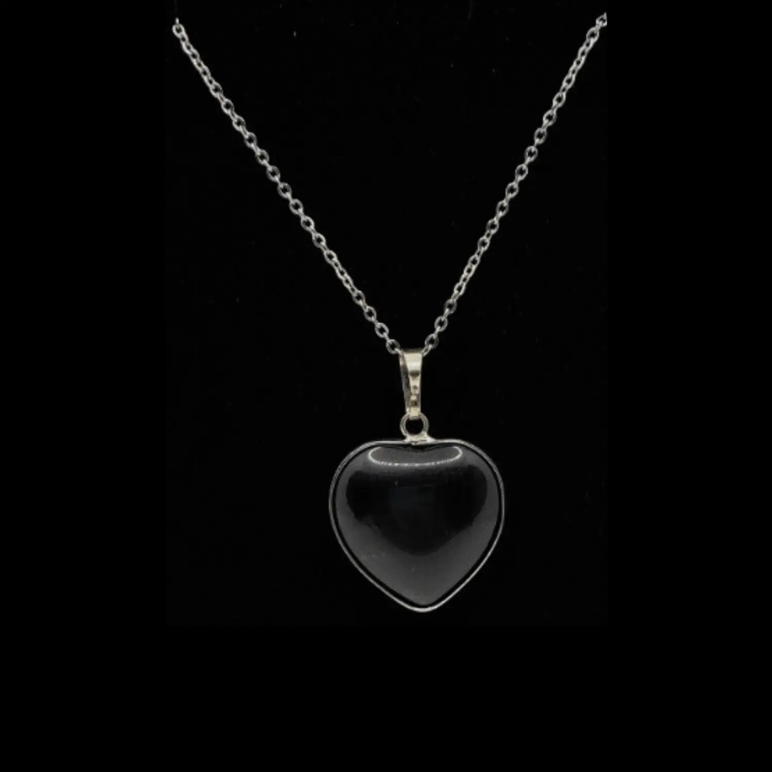 HEART BLACK OBSIDIAN WITH FRAME