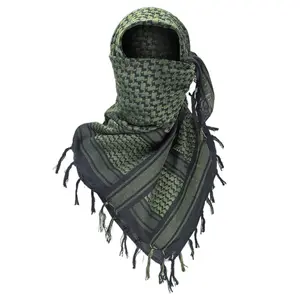 Shemagh Green/Black 100% Cotton Keffiyeh Scard Wrap Men and Women