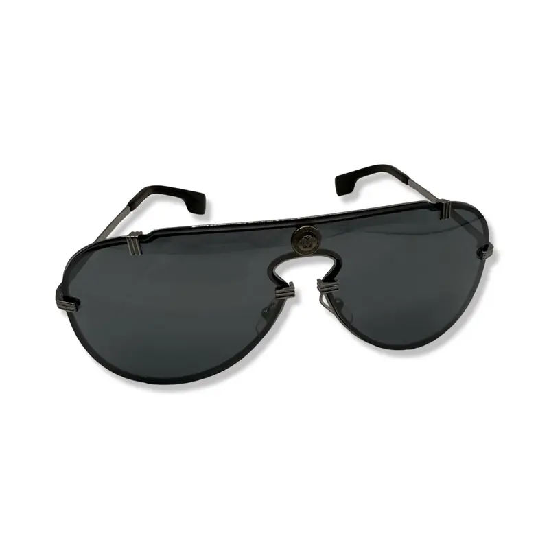 Pre-owned Versace Gunmetal Frame Sunglasses VER1004