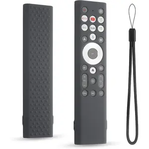 Cover Compatible with Hisense U7 U8 U9 Series  4k Tv Remote Erf6a80v Anti-Slip Protective Case with Lanyard (Dark Grey)