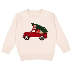 Christmas Truck Patch Sweatshirt