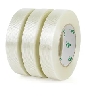 3  Reinforced Filament ing Tape, 6.3 Mil 24mm x 60 Yards, Fiberglass Strapping Tape