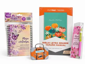 Paquete Día de la Madre Cristiano Regalo con Biblia Devocional y Pluma