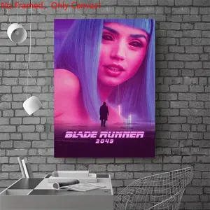 1 piece/set frameless canvas painting print poster, Classic Movie scenes Poster art,Blade Runner 2049 Movie Poster, a perfect gift for Movie loves, ideal gift for bedroom, living room, dorm hallway, kitchen, mural, wall decoration, room decor