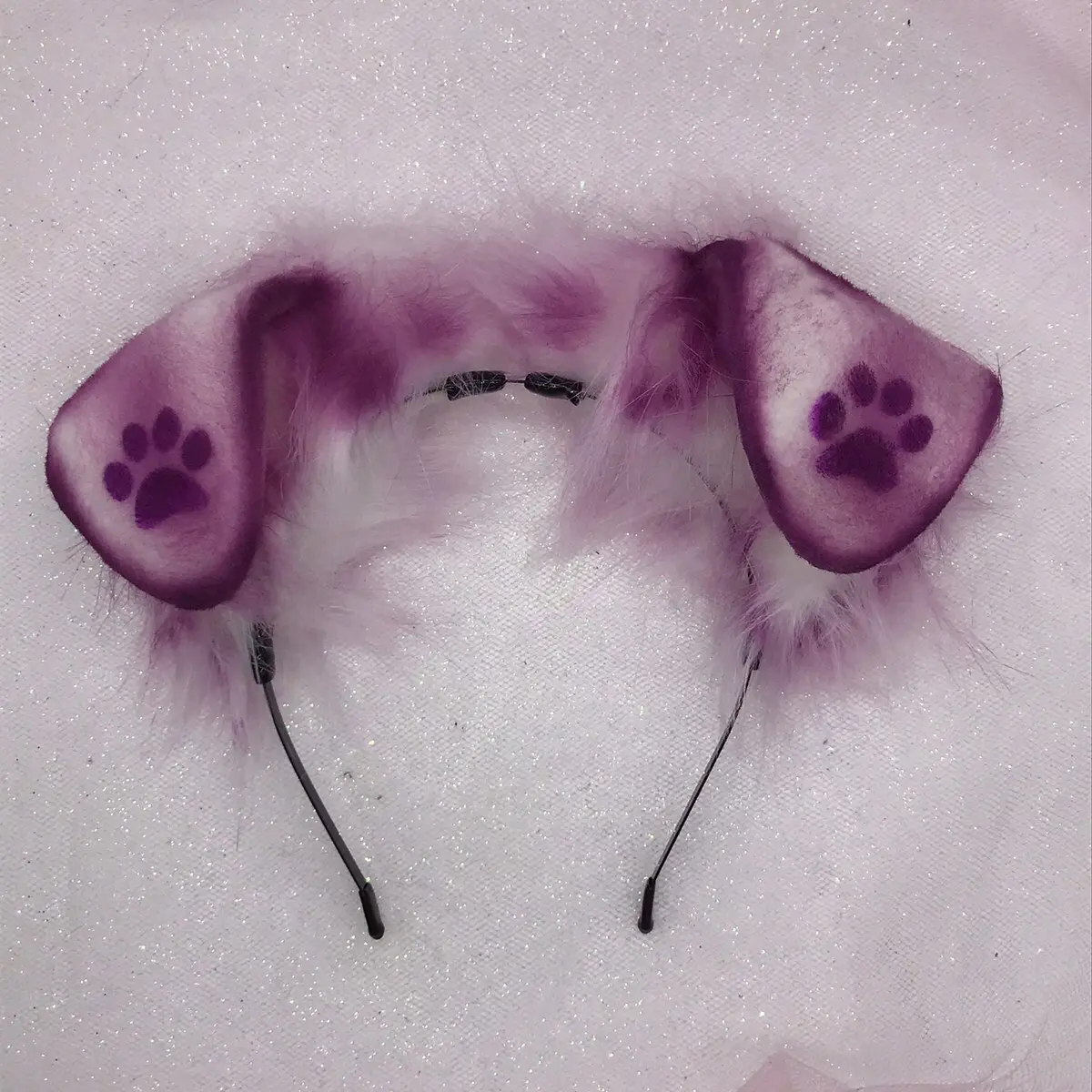 Purple White  ears headband costume kawaii Halloween