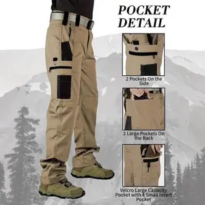Outdoor Men's Soft-Shell Pants for Warmth and Comfort, Casual Work Pants and Thickening for Hiking