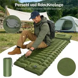 [Fast Shipping] Pakicetus Inflatable Camping Sleeping Pad with Built-in Pillow & Foot Pump - Portable Lightweight Sleeping Mat for Backpacking, Hiking, Travel, Outdoor Camping