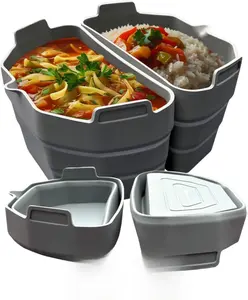 Silicone Slow Cooker Liners 6 QT, Pot Divider Insert, Reusable Replacement Liner with 2 Silicone Gloves, Dishwasher Safe