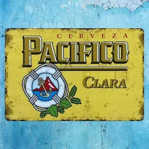 Vintage Pacifico Metal Sign, Wall Decor, Wall Art, Wall Decoration, Garden Decoration, Home Decor, Garden Statues