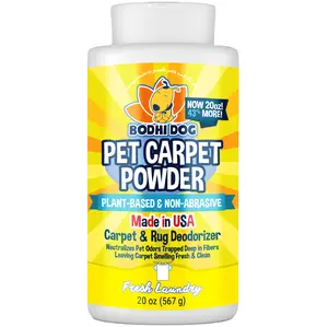Natural Dog Odor Carpet Powder | Dry Pet Smell Eliminator | Remove Urine Smells | Plant Based and Biodegradable Room Powder | Made in USA by Bodhi Dog