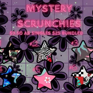 Mystery Scrunchies - Casual Hair Accessories for Everyday Use - Affordable Fun - $3.50 Each or Bundle of 7 for $25 - Simple Stylish Design - Easy to Use - Exciting Unboxings