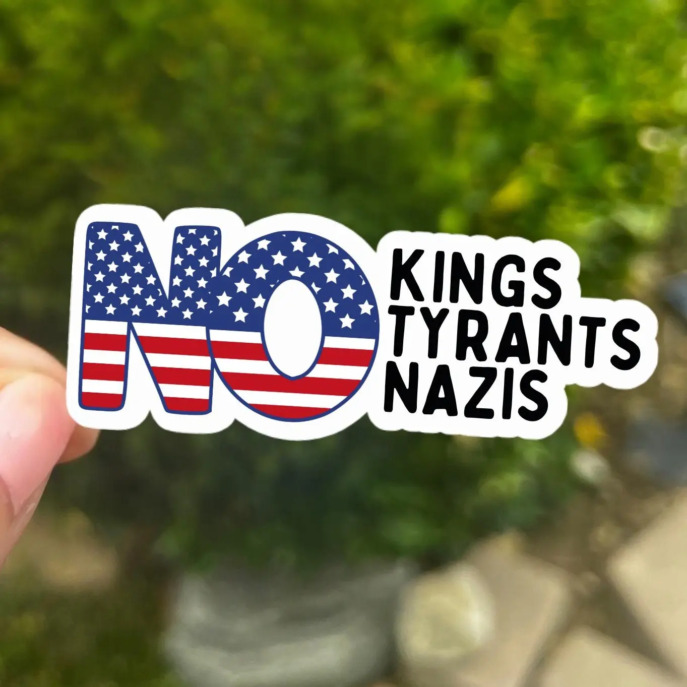 No Kings, Tyrants, Nazis Sticker Bundle - Waterproof Anti-TRUMP sticker Set - Anti Racist Sticker Bundle