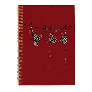 1 A5 leopard print spiral notebook, 50 pages, 5.5x8.3 inches, women's academic style diary, stylish cheetah pattern notebook, suitable for school, office, home, work journal, and creative writing