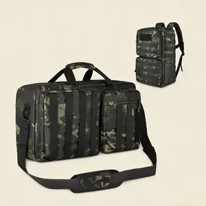 Water-Resistant 3-Way Tactical Backpack for Men – Convertible Briefcase & Shoulder Messenger Bag with 15.6 Inch Laptop Compartment,  for Work, Travel & Business