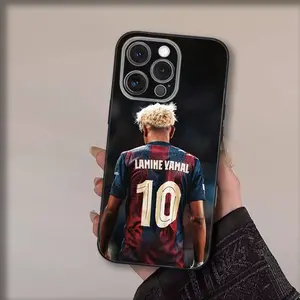 L-Lamine Yamals No 10 Phone Case For iPhone 17,16,15,14,13,12,11,Pro,Max,Plus,Air,X,XS,XR,SE,8,7,Mini,Soft Black Funda