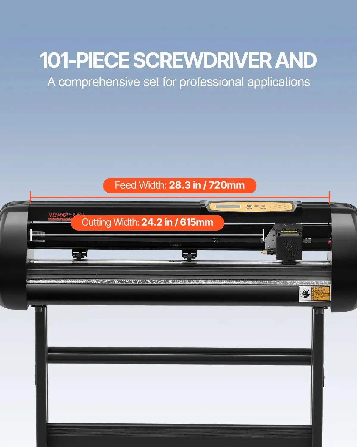 【summerfinds】VEVOR 28-Inch Vinyl Cutter Machine with Precision Cutting System, Upgraded Paper Feed Cutting Plotter Bundle, Adjustable Force & Speed, Powerful Stepper Motors, Signmaster Compatible (Windows Only) for Craft Paper, Card Stock