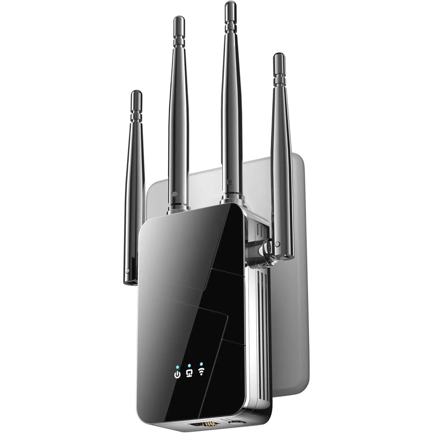 External WiFi Booster with Ethernet Port - 2.4GHz Ultra-Core Processor, 10000 Sq.Ft Long Range Coverage, 1-Tap Setup, Wireless Internet Repeater for Home & Travel, Browser Setup
