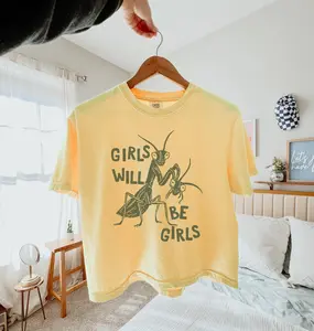 Girls Will Be Girls Crop Top Resist Crop Top Feminist Crop Top Liberal Crop Top Smash The Patriarchy Boxy Top Women's Rights Boxy Crop