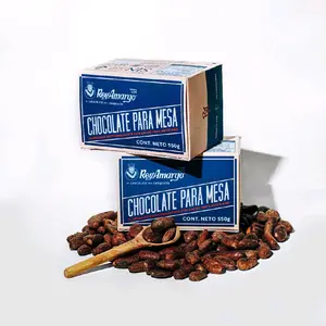 Rey Amargo Table Chocolate Bitter King 5 Tablets in Box 1 Box 550g Total Premium Quality Chocolate Para Mesa