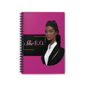 Empowering Spiral Notebook for Boss Ladies, She E.O. Journal, Inspirational Stationery, Gift for Entrepreneurs, Women Empowerment