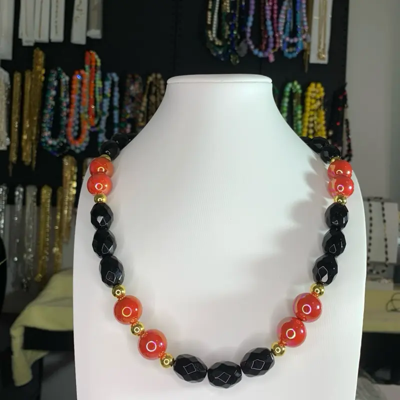 Bello 2-Tone Black and Coral Collar