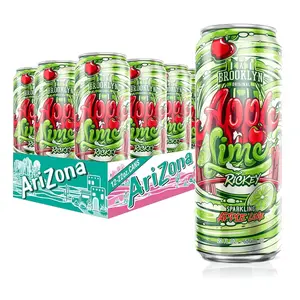 AriZona Brooklyn Original Sparkling Fruit Beverage, 22 Fl Oz Big Cans (Pack of 12), Lightly Carbonated Soda with Real Juice, No Artificial Colors