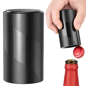 Household Bottle Opener, 1 Count Press Type Bottle Opener, Kitchen Bottle Opener, Bottle Cap Opener, Suitable for Home Kitchen & Outdoor, Kitchen Utensils & Gadgets