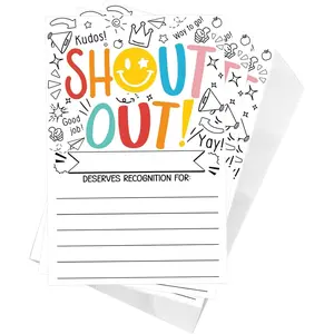 50 count  Out Card, Appreciation Cards for Teachers Students Employees Office Staff, Kudos Cards Team Classroom  Behavior Incentive, Positive Card for School Workplace (Smiley )