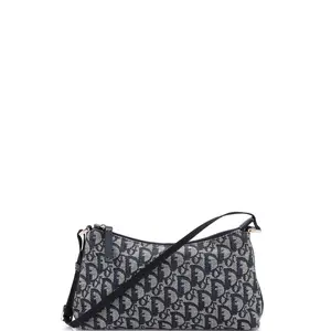 Pre-owned Dior Canvas Plain Shoulder Bags Christian Vintage Trotter Pochette Shoulder Bag Diorissimo Canvas Small by Rebag