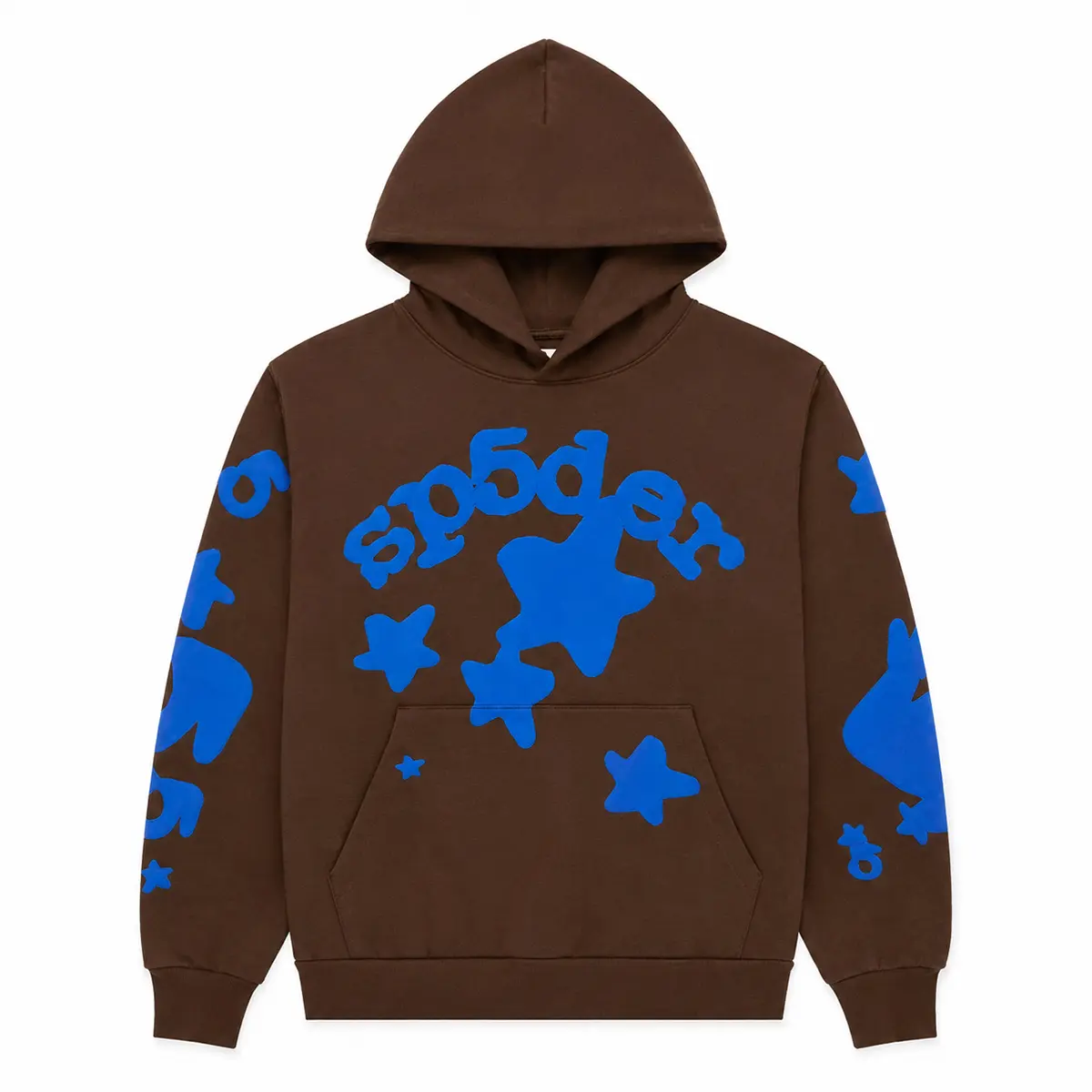 (100% Authentic) Sp5der Beluga Hoodie Brown