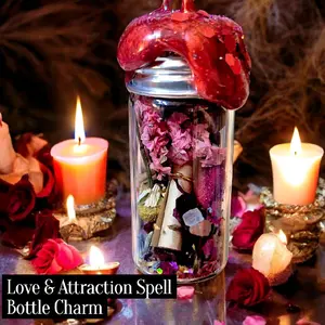 Love and Attraction Spell Jar Keychain charm