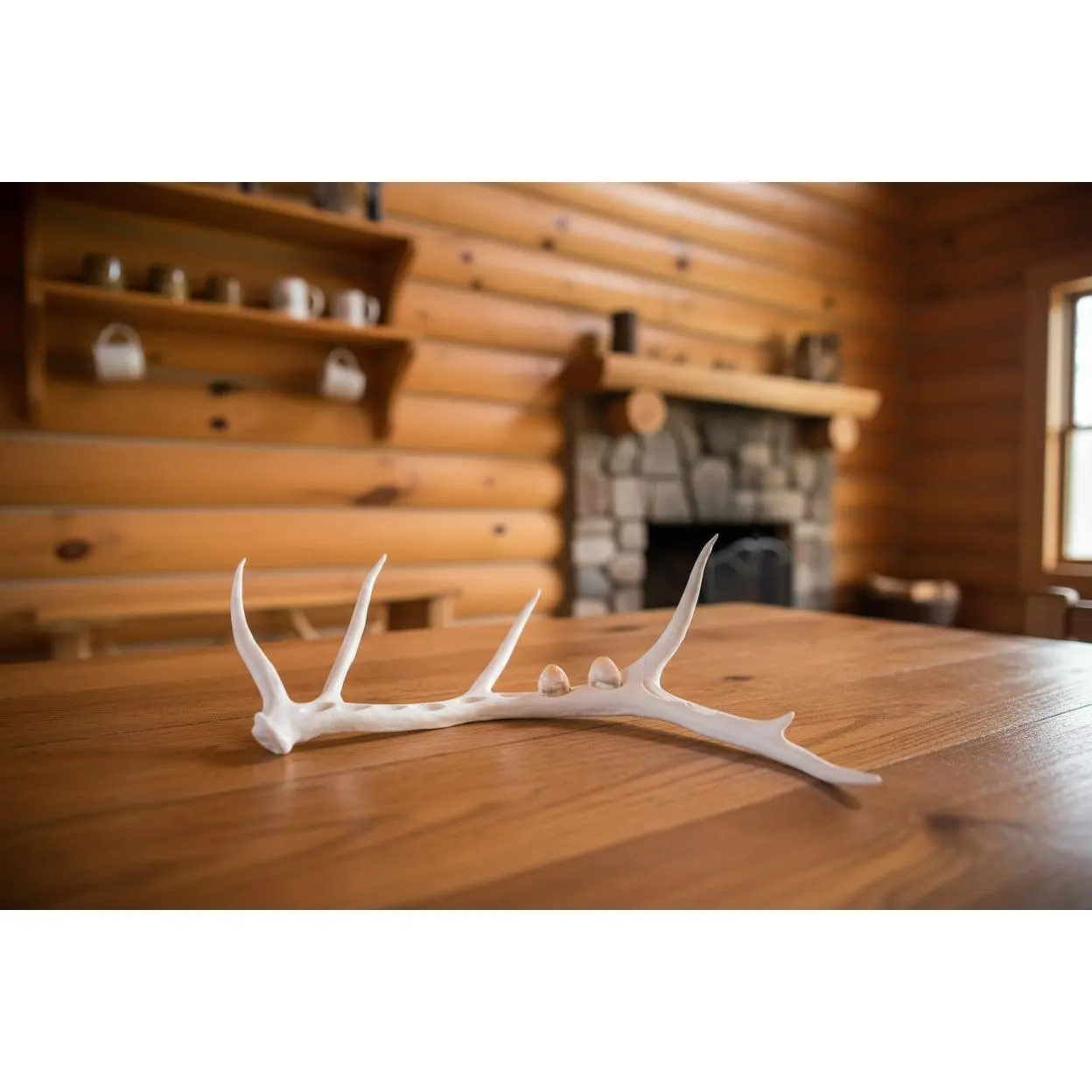 Elk Antler Ivory Display