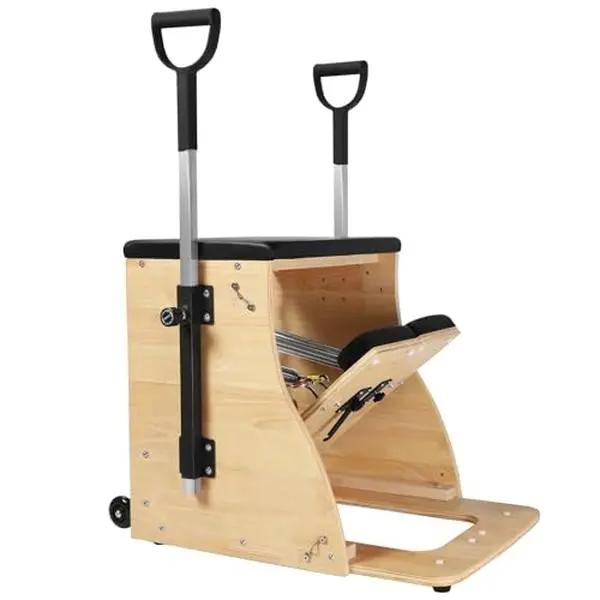 Pilates Chair, Pilates Combo Chair Wunda Chair with Resistance Bands, Handles & Split Pedal , Pro Yoga Chair Pilates Machines for Home Use and Studio