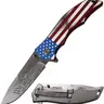 MTech USA Master Cutlery Patriotic Folding Pocket Knife MX-A849CL - 5" Closed, 3.75" 3mm Stainless Steel Blade, USA Flag Design, Frame Lock, Pocket-Ready Size, Portable Multipurpose Knives, Precision Camping Tool, Camping Fishing Tools, Outdoor Gear