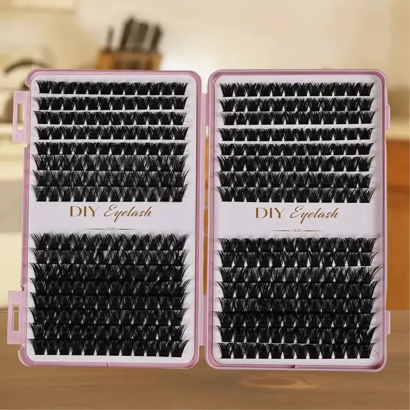 Individual False Eyelashes Kit, Eyelash Extension Kit, Eyelashes Extension Set, Natural Look Eyelash Extensions, Self Grafting Curl Eyelashes, Eye Makeup Enhancement, Soft Natural Eyelash, High Quality Eyelashes, DIY Lash Extension, Cosmetic
